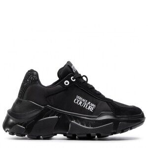 Versace Jeans Couture Sneaker - E0VZASC1 Black Glitter - Size US 5.5/ 8.5/ 9